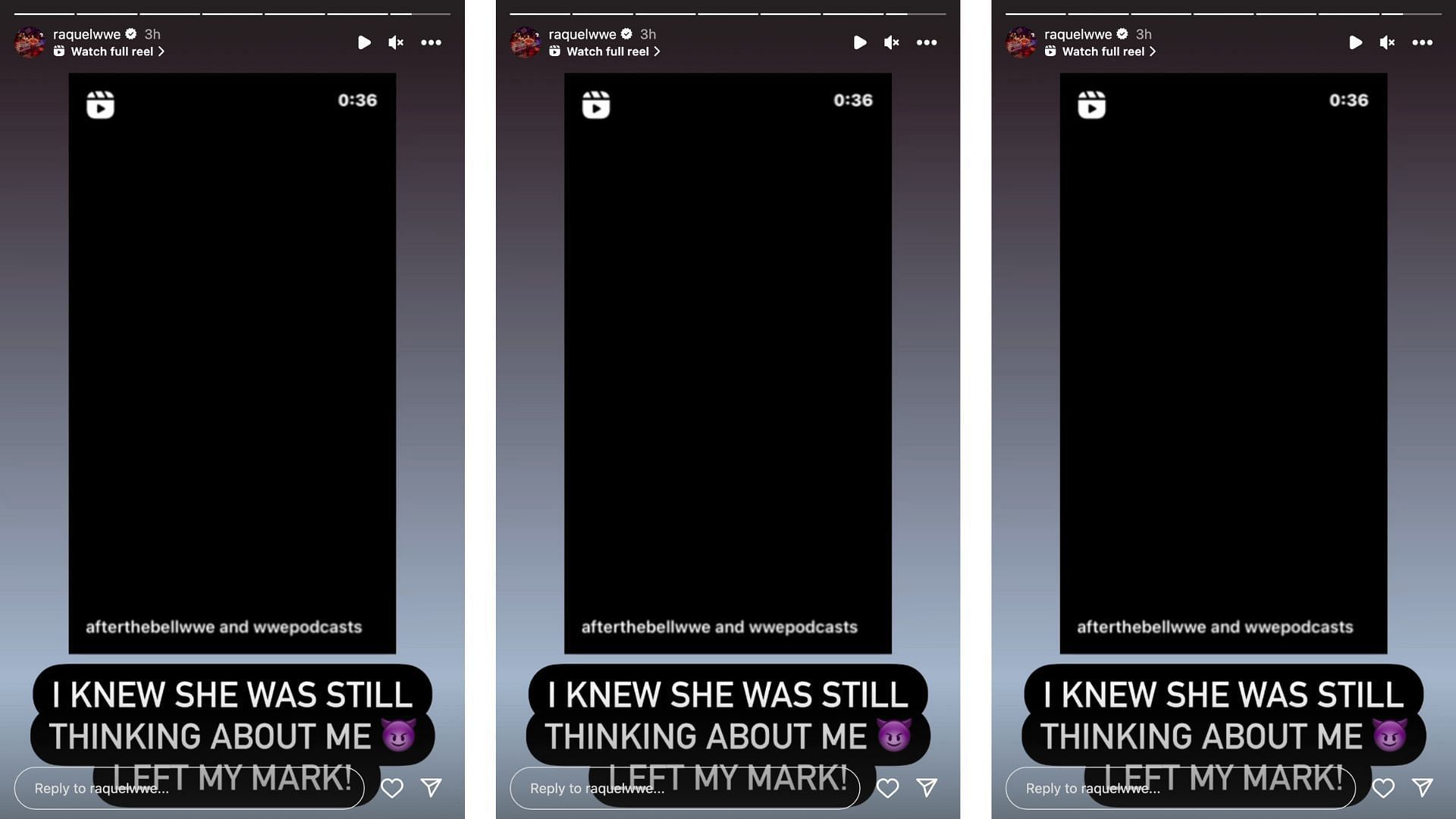 Rodriguez sends a message to Nia Jax on Instagram.